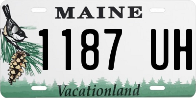 ME license plate 1187UH