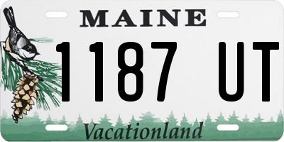 ME license plate 1187UT