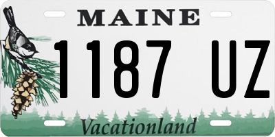 ME license plate 1187UZ