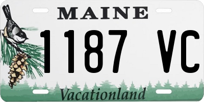 ME license plate 1187VC