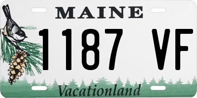 ME license plate 1187VF