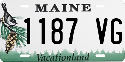 ME license plate 1187VG