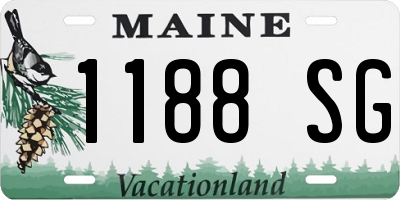 ME license plate 1188SG