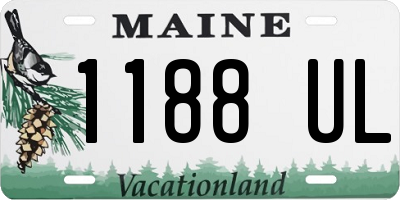 ME license plate 1188UL