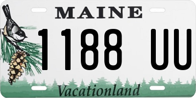 ME license plate 1188UU
