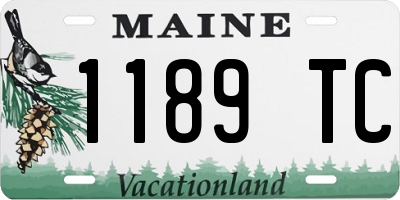 ME license plate 1189TC