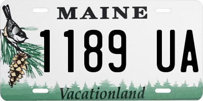 ME license plate 1189UA