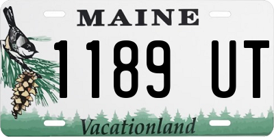 ME license plate 1189UT