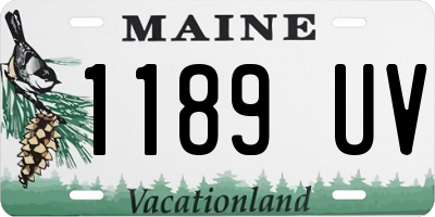 ME license plate 1189UV