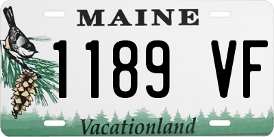 ME license plate 1189VF