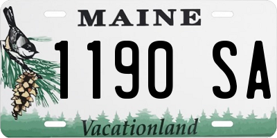 ME license plate 1190SA