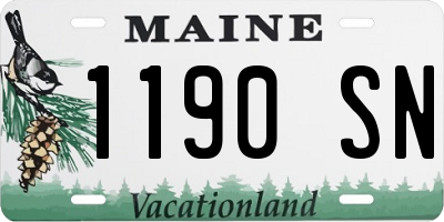 ME license plate 1190SN
