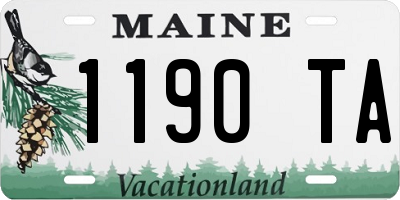 ME license plate 1190TA