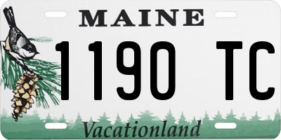 ME license plate 1190TC