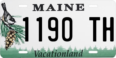 ME license plate 1190TH
