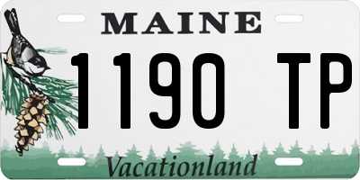 ME license plate 1190TP