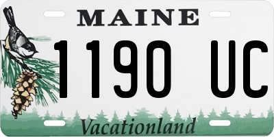 ME license plate 1190UC