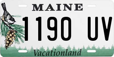 ME license plate 1190UV