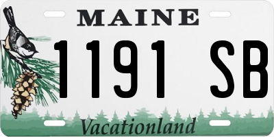 ME license plate 1191SB