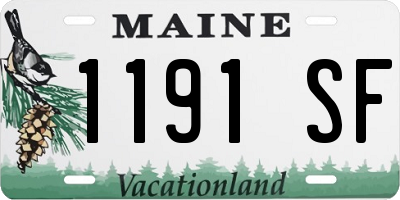 ME license plate 1191SF