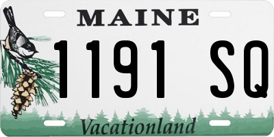 ME license plate 1191SQ