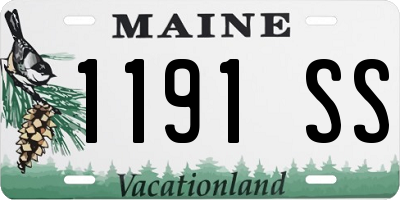 ME license plate 1191SS