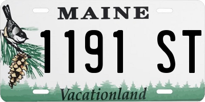 ME license plate 1191ST