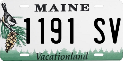 ME license plate 1191SV