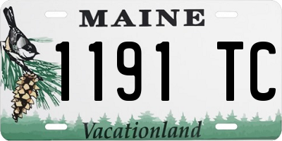 ME license plate 1191TC