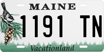 ME license plate 1191TN