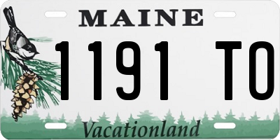 ME license plate 1191TO