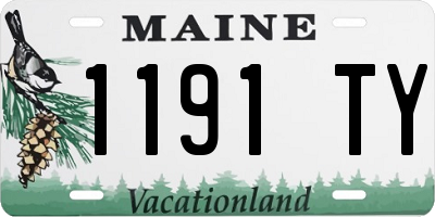 ME license plate 1191TY