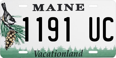 ME license plate 1191UC