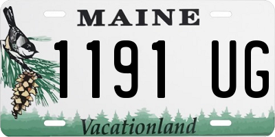 ME license plate 1191UG
