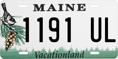 ME license plate 1191UL