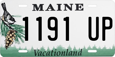 ME license plate 1191UP