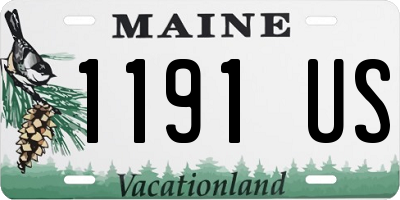 ME license plate 1191US