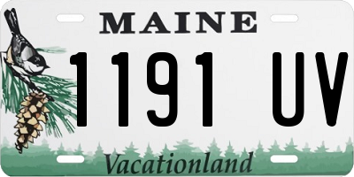 ME license plate 1191UV