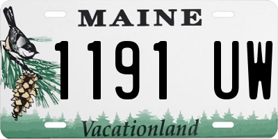 ME license plate 1191UW