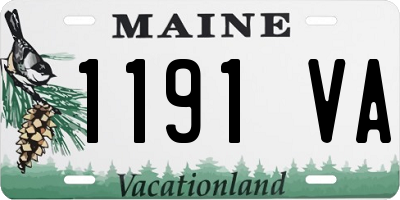 ME license plate 1191VA