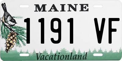 ME license plate 1191VF