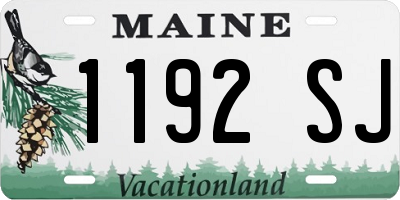 ME license plate 1192SJ