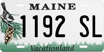ME license plate 1192SL