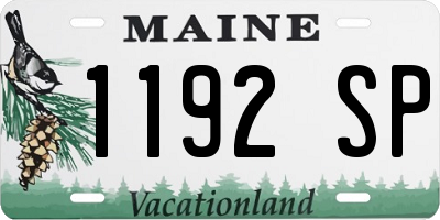 ME license plate 1192SP