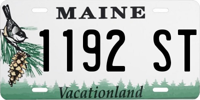 ME license plate 1192ST