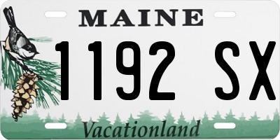 ME license plate 1192SX