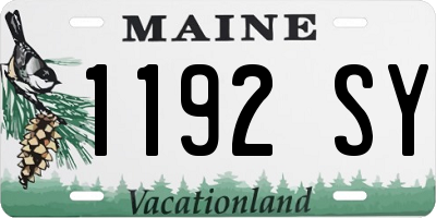 ME license plate 1192SY