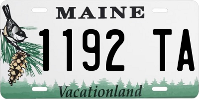 ME license plate 1192TA
