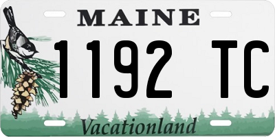ME license plate 1192TC