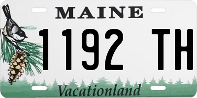 ME license plate 1192TH